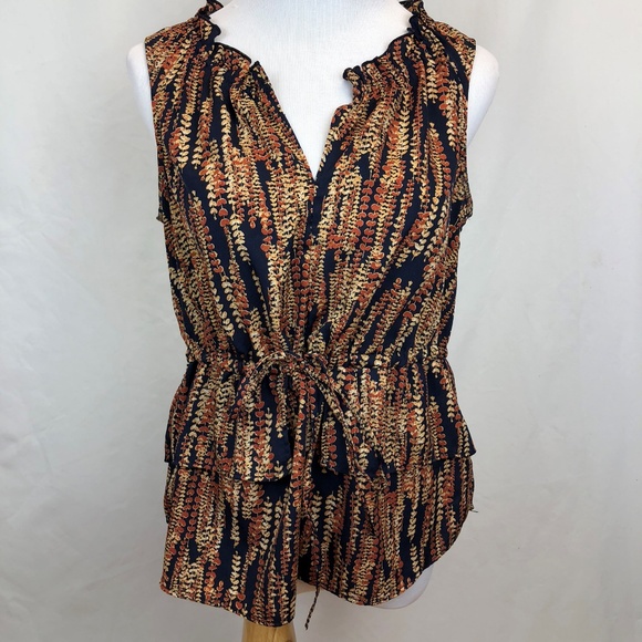 Banana Republic Tops - ⭐️Banana Republic Floral Ruffle Career Blouse Top